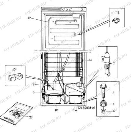 Взрыв-схема холодильника Husqvarna Electrolux GME125KF - Схема узла C10 Cold, users manual